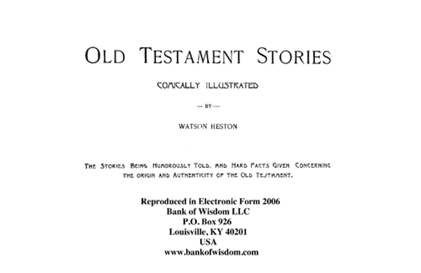 (image for) Old Testament Stories - Comically Illustrated.